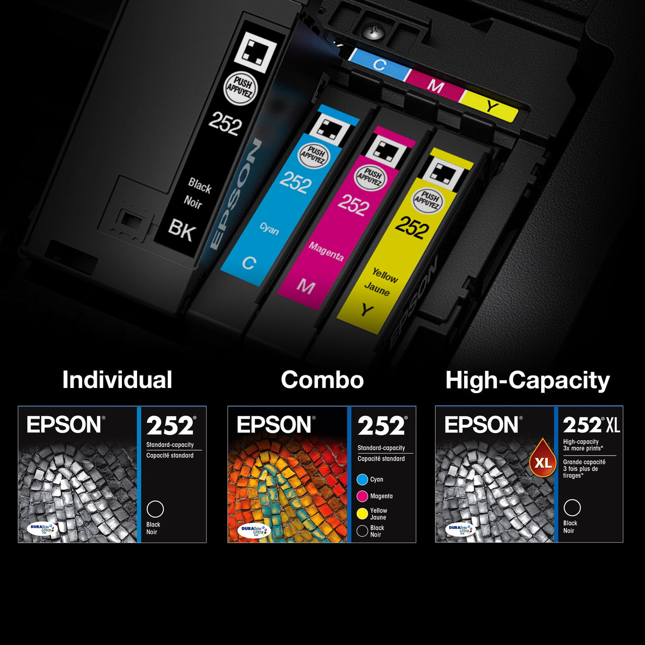 EPSON T252 DURABrite Ultra Genuine Ink High Capacity Black Cartridge
