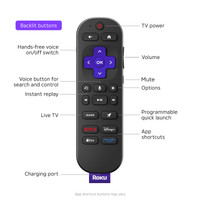 Roku Ultra | 4K/HDR10+/Dolby Vision & Atmos Streaming Device - Rechargeable Backlit Voice Remote – Free & Live TV