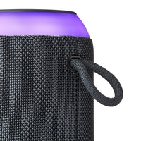onn Large Rugged Speaker with Bluetooth Wireless Technology and LED Lighting, Gray