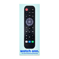 onn. Universal 3-Device Remote, Black, Compatible for TV, Streaming, Soundbar