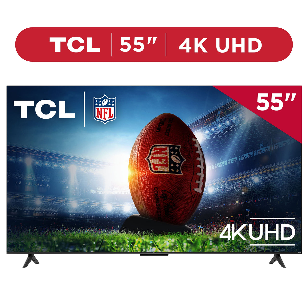 TCL 55” Class S4 (55S451) 4K UHD HDR Smart TV with Roku TV