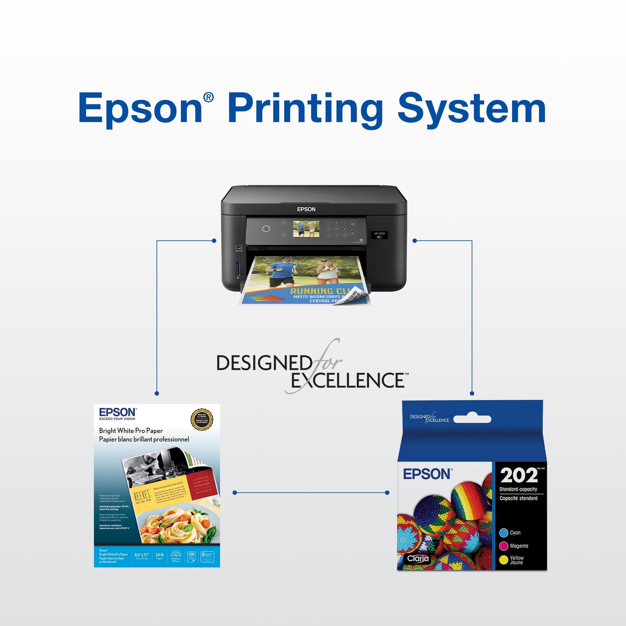 Epson 202 Standard-capacity Black Ink Cartridge for XP-5100 and WF-2860