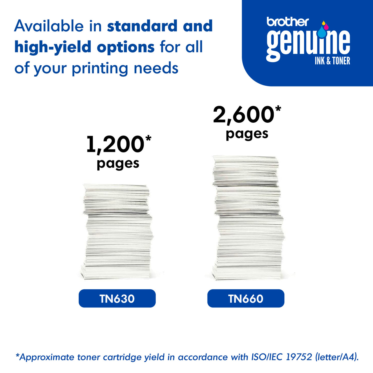 Brother Genuine Standard-Yield Black Printer Toner Cartridge, TN630