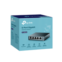 TP-Link 5-Port Gigabit Unmanaged Fan-less Switch In Durable Metal Casing.  Easily Expand Your Wired Network using this Plug-and-Play, Power Saving, Traffic Prioritizing (QoS) Switch - TL-SG705