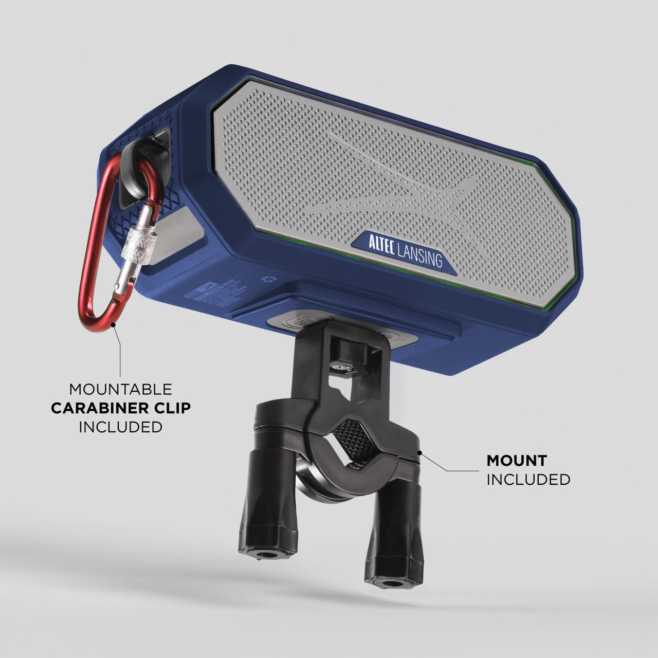 Altec Lansing Hydra Jolt 2.0 Everything Proof Wireless Magnetic Portable Bluetooth Speaker, Periwinkle Blue White, IMW1202-PERIWT