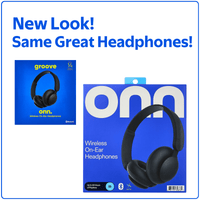 onn Wireless On-Ear Headphones, Black