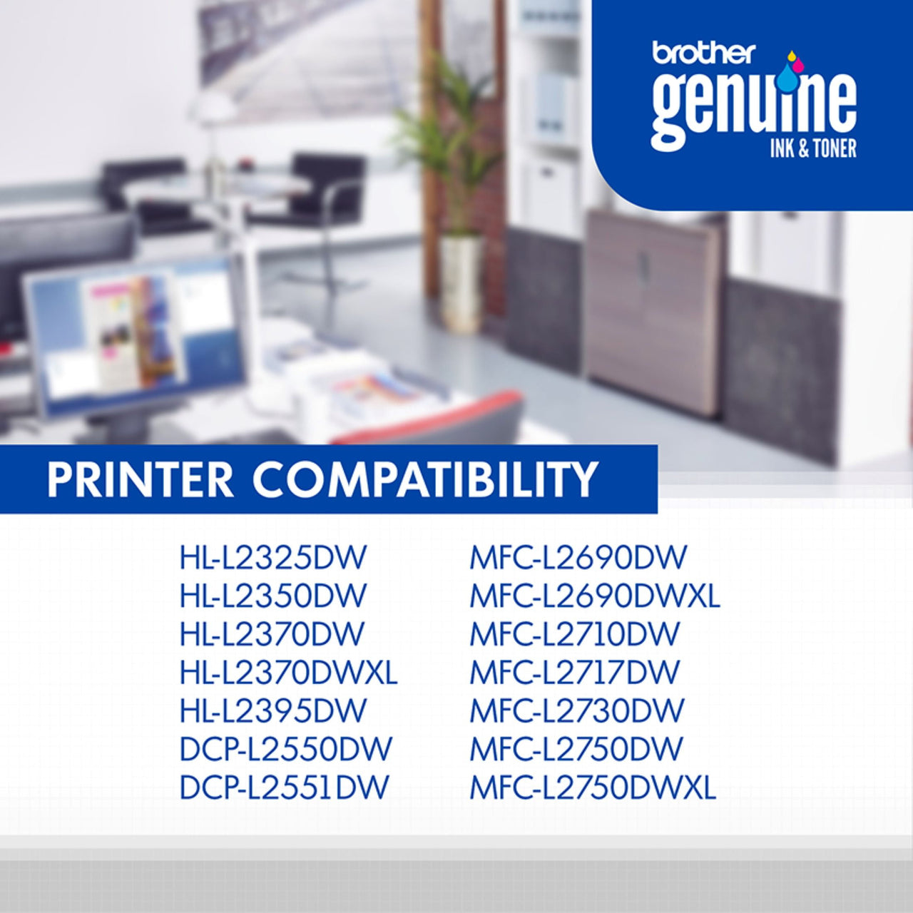 Brother Genuine High-Yield Black Printer Toner Cartridge Twin Pack TN7602PK