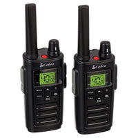 Cobra RX385 Two-Way Radios (Pair) Rugged and Water Resistant Walkie Talkies, up to 32 mile Extended Range & 40 Channels, NOAA Weather Chanels and Weather Alerts