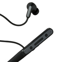 onn Bluetooth Wireless Neckband Earphones with Active Noise Canceling, Black