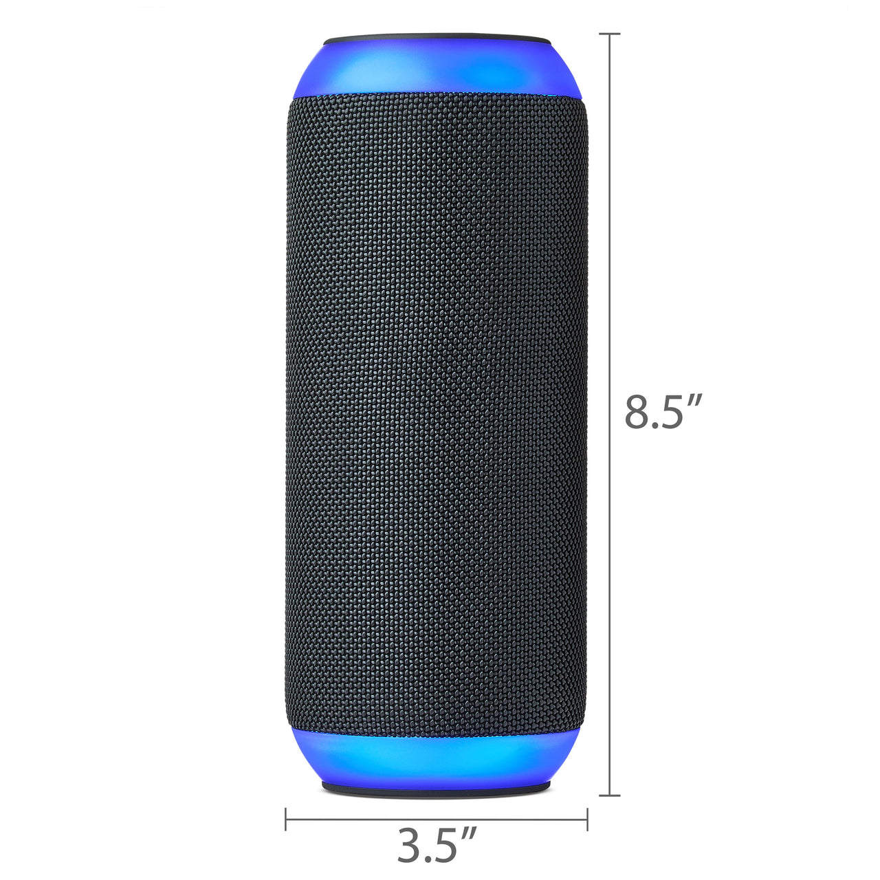 onn Large Rugged Speaker with Bluetooth Wireless Technology and LED Lighting, Gray