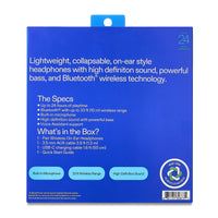 onn Wireless On-Ear Headphones, Black