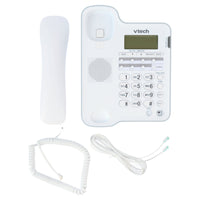 VTech CD1153 White, Corded, Table Top Speakerphone with Caller ID, Ringer Volume Control, No AC Power Required, 60 Number Caller ID History