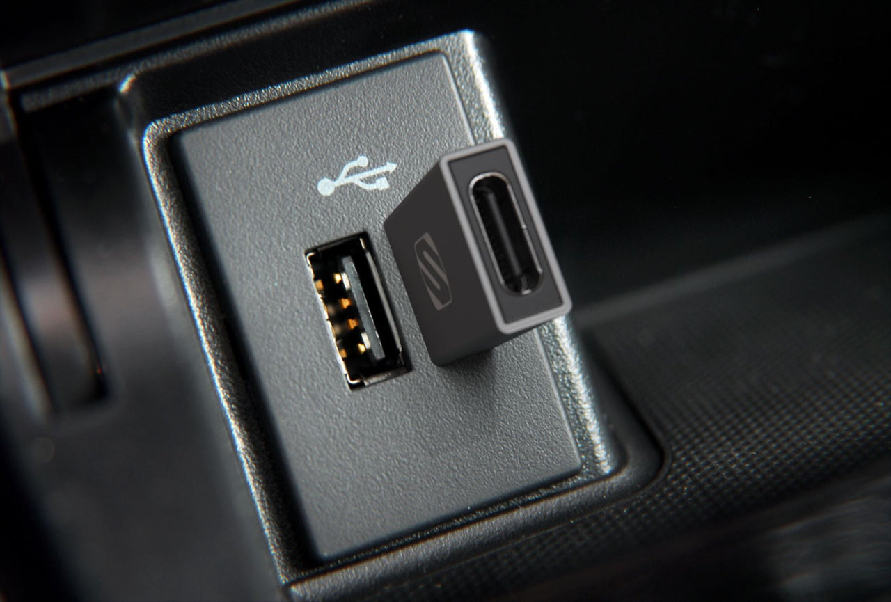 Scosche Strikeline Adapter Kit USB-C to USB-A & Type-C Converter 2-pk CAAKIT-RP Black
