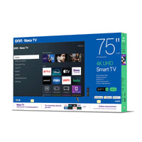 onn 75” Class 4K UHD Roku Smart Television, 100044717