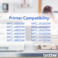 Brother Genuine High Yield Color Ink Cartridge, LC2033PKW, Replacement Color Ink Three Pack, Includes 1 Cartridge Each of Cyan, Magenta & Yellow, Page Yield Up To 550 Pages, LC203