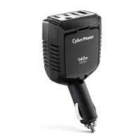 CyberPower M140BUC 140W Power Inverter - 1 AC Outlet, USB-C & USB-A Ports, Black