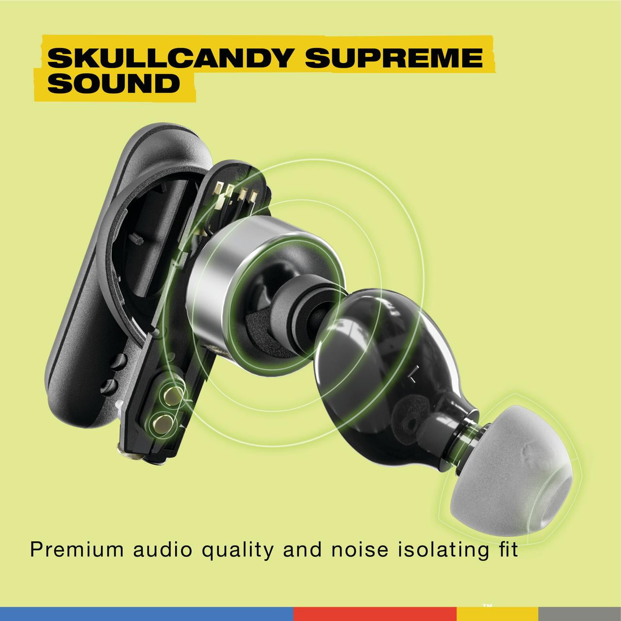 Skullcandy Smokin' Buds XT True Wireless in-Ear Earbuds, Black