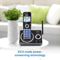 AT&T 4-Handset Expandable Cordless Phone with Unsurpassed Range, Bluetooth Connect to Cell, Smart Call Blocker and Answering System, DLP72412 (Black)