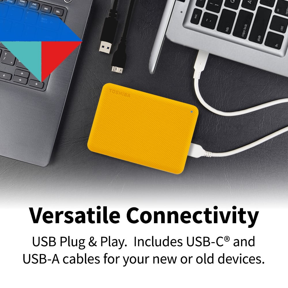 Toshiba Canvio Advance Plus Portable External Hard Drive 2TB - Honey