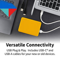 Toshiba Canvio Advance Plus Portable External Hard Drive 2TB - Honey