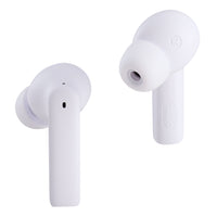 onn Bluetooth Wireless Earphones with Active Noise Canceling and Wireless Charging Case, White