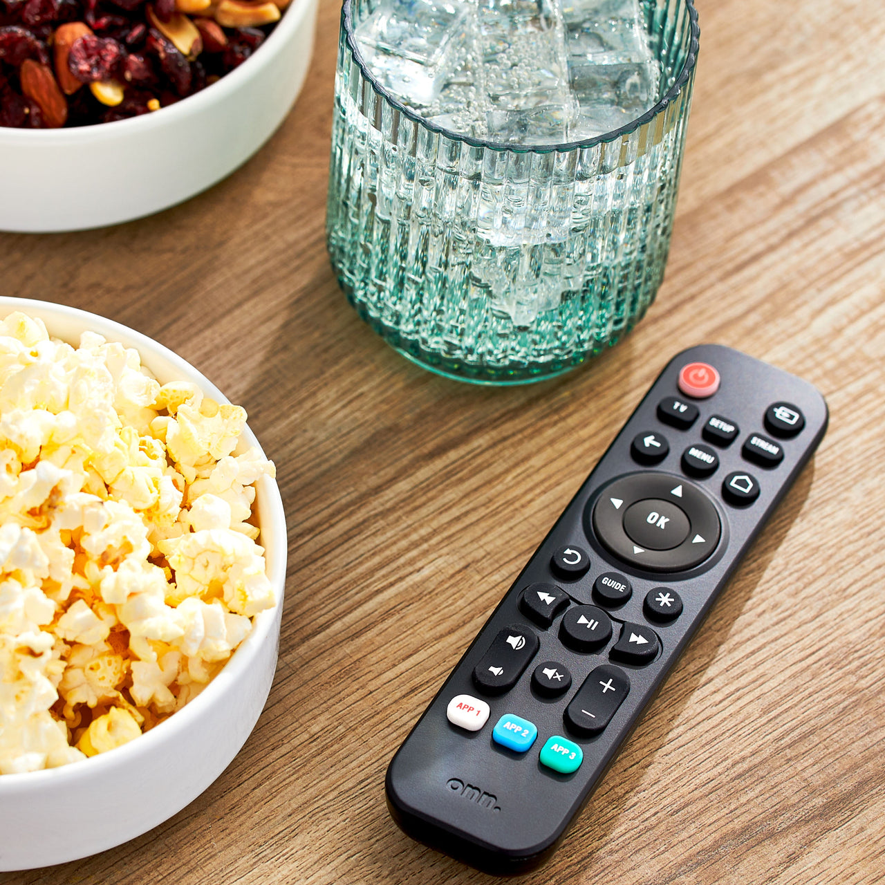 onn. Universal 3-Device Remote, Black, Compatible for TV, Streaming, Soundbar