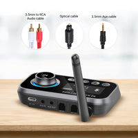 Monster 2-in-1 Bluetooth Transmitter for TV & Speakers, Wireless Bluetooth Adapter, Black