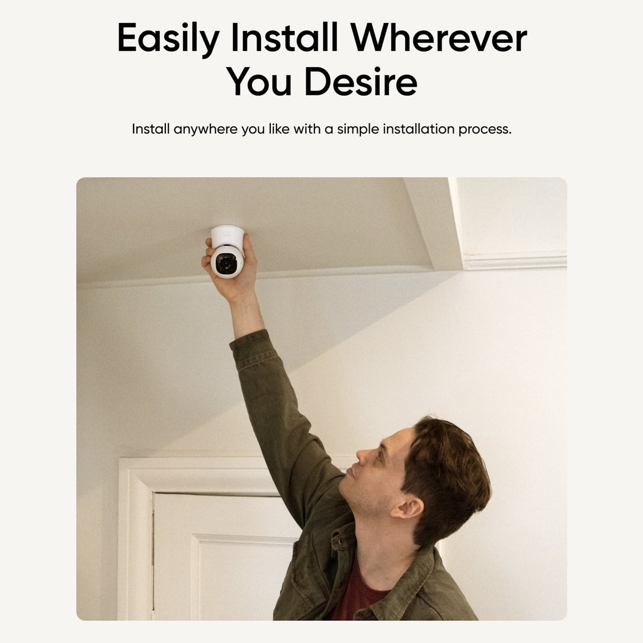 eufy Solo Indoor-Cam C220 Wired 2K Surveillance Camera, 24/7 Recording, AI Human Detection