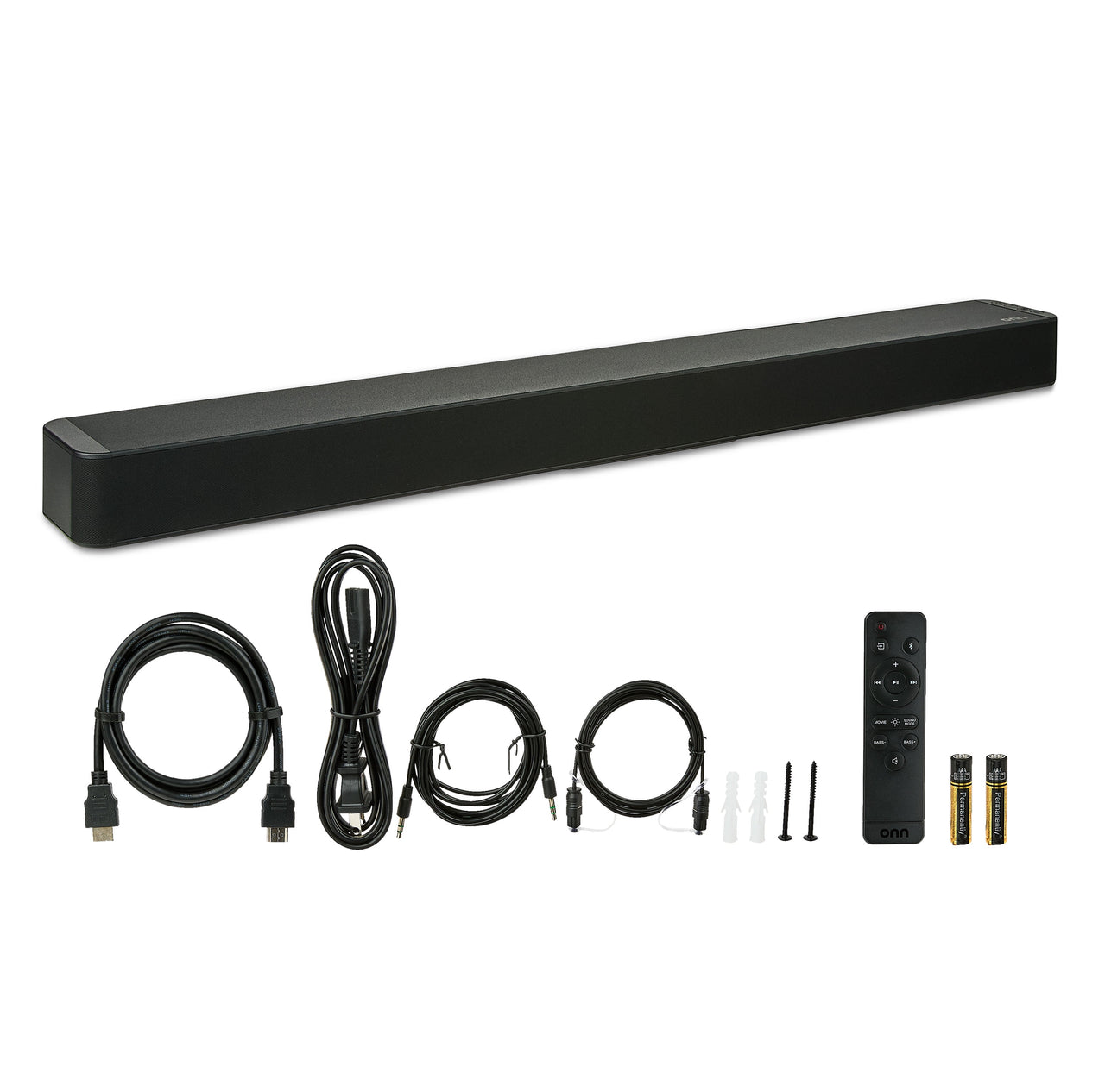 onn Bluetooth 2.1 Channel Soundbar with Dolby Digital Plus, 36", Black