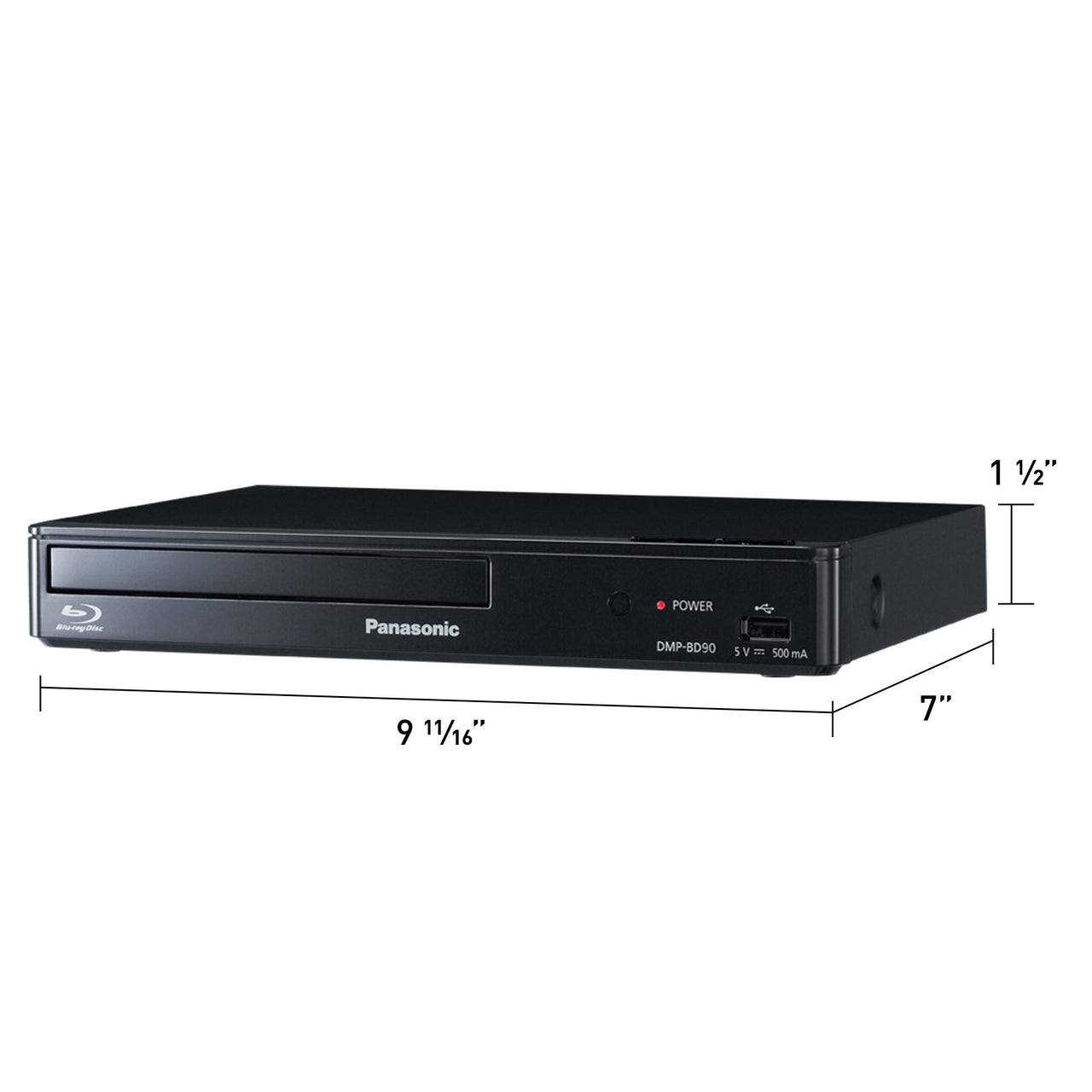 Panasonic Blu Ray DVD Player with Full HD Picture Quality and Hi-Res Dolby Digital Sound DMP-BD90P-K
