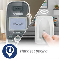 VTech 2 Handset DECT 6.0 Cordless Phone with Caller ID/Call Waiting, CS6114-2 (White)