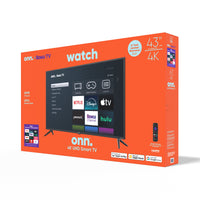 onn 43” Class 4K UHD Roku Smart Television, 100012584