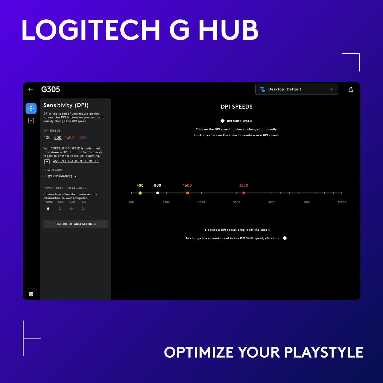 Logitech G305 LIGHTSPEED Wireless Gaming Mouse, HERO Sensor, 12,000 DPI, Lightweight, 6 Programmable Buttons, 250h Battery, On-Board Memory, Compatible with PC, Mac, Black