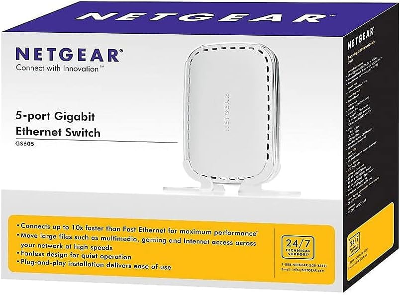 NETGEAR 5 Port Gigabit Ethernet Switch (GS605NA)