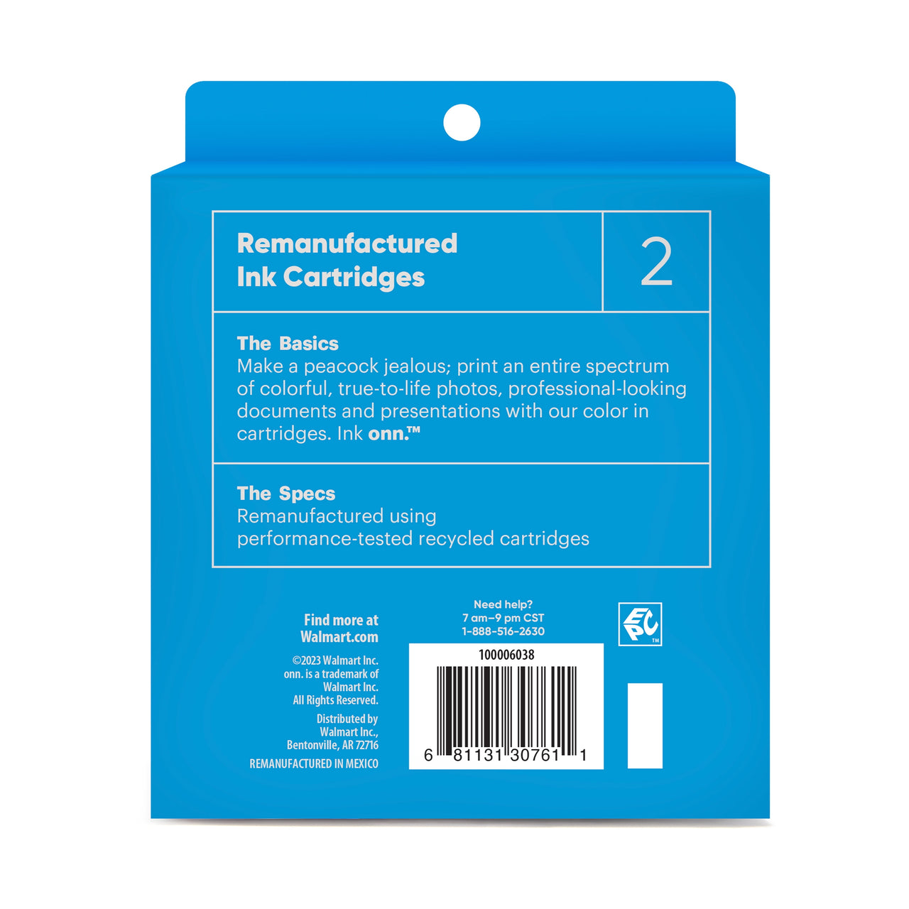 Remanufactured ONN HP 63 Black & Tri-Color Inkjet Cartridges 2-Pack