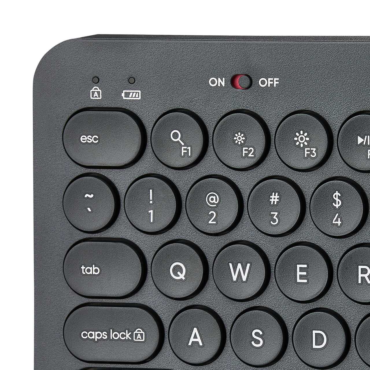 onn Mini Compact Wireless Office Keyboard USB Receiver, 78 Keys, Grey