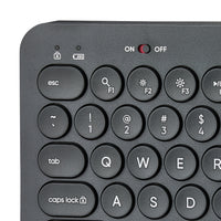 onn Mini Compact Wireless Office Keyboard USB Receiver, 78 Keys, Grey