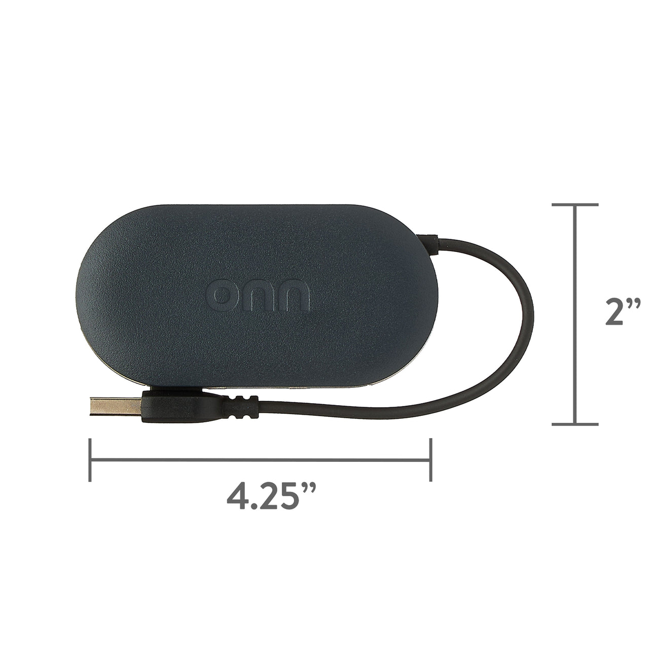 onn Portable 4-Port USB Hub with USB 2.0 Ports