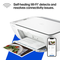 HP DeskJet 2852e Wireless All-in-One Color Inkjet Printer (White), Scanner, Copier, 3 months Free Instant Ink