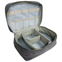 Maxell Soft Shell Electronic Carrying Case with Mesh Pockets, for USBs, Gray
