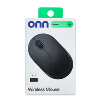 onn Wireless 5-button Mouse, 1600 DPI, 2.4 GHz USB-A Dongle, Gray