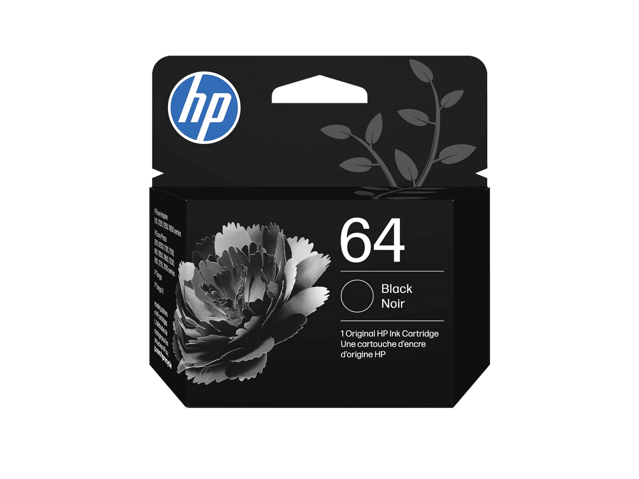 HP 64 Black Original Ink Cartridge, ~200 pages, N9J90AN#140