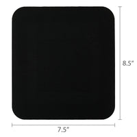 onn Mouse Pad, square, polyester surface with non-slip natural rubber backing, black