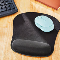 onn Mouse Pad with Memory Foam Wrist Rest Ergonomic Black