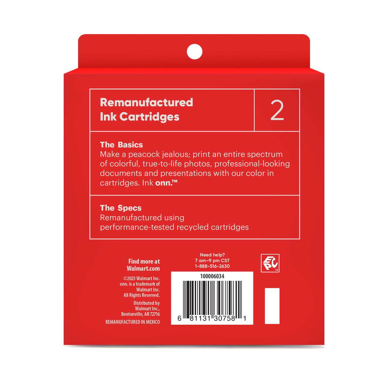 onn Canon PG-245XL/CL-246XL High Yield Inkjet Printer Cartridges, Black and Color, 2 Pack