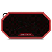 Altec Lansing HydraMini 2.0 EverythingProof Bluetooth Speaker, Waterproof IP67, Floats, 12-Hour Playtime, Built-In Magnet, Carabiner & Mount, Blue White