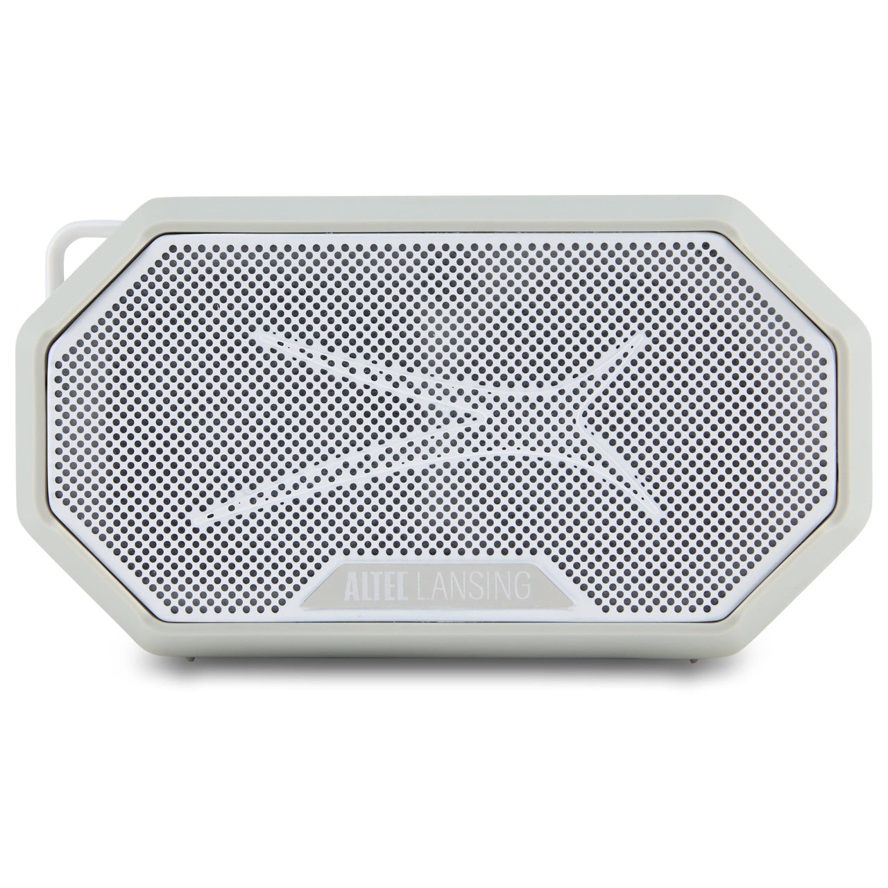 Altec Lansing HydraMini 2.0 EverythingProof Bluetooth Speaker, Waterproof IP67, Floats, 12-Hour Playtime, Built-In Magnet, Carabiner & Mount, Blue White
