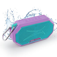 Altec Lansing HydraMini 2.0 EverythingProof Bluetooth Speaker, Waterproof IP67, Floats, 12-Hour Playtime, Built-In Magnet, Carabiner & Mount, Blue White