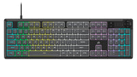 Corsair K55 CORE RGB Full Size USB Gaming Keyboard with Safety Leaflet, Black & Gray