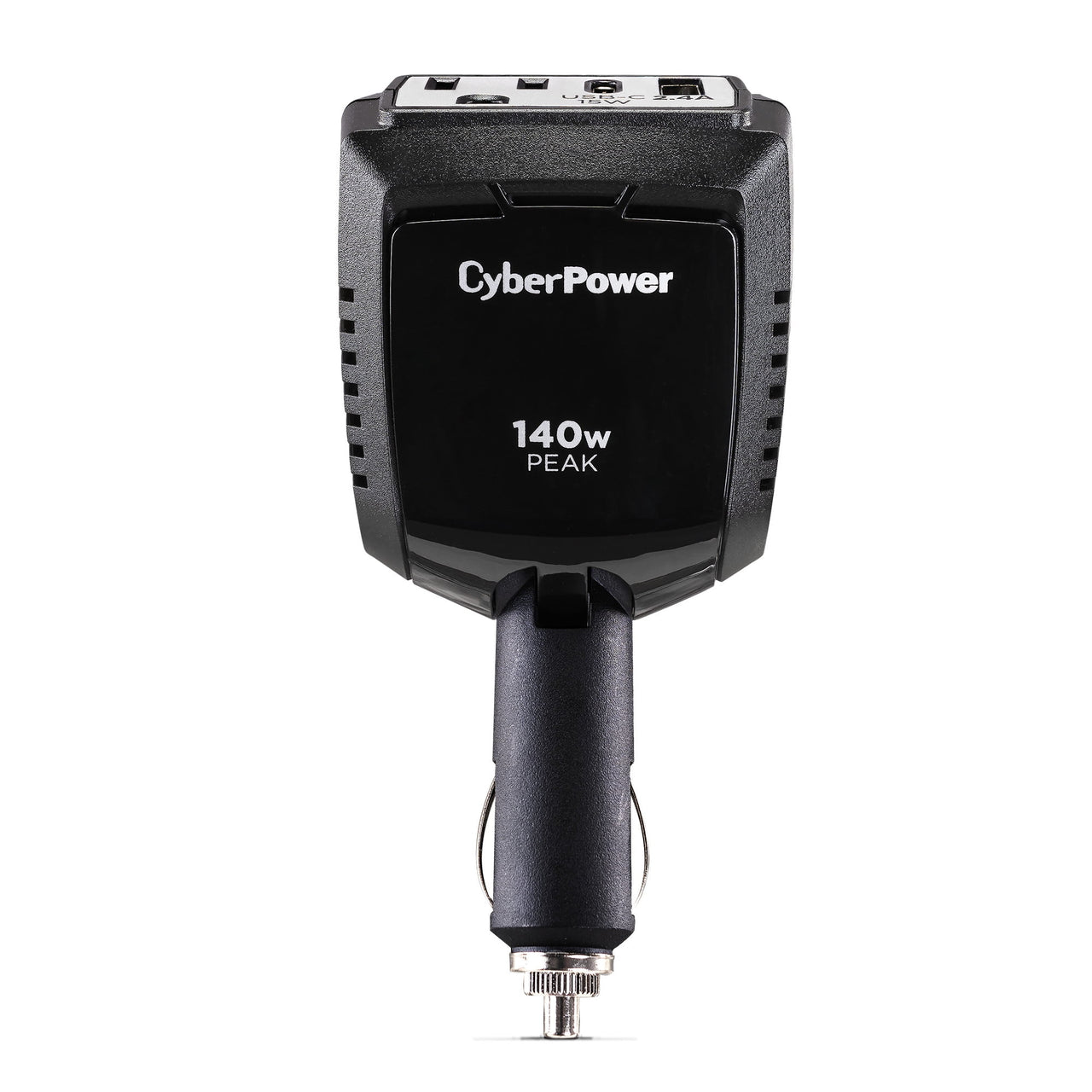 CyberPower M140BUC 140W Power Inverter - 1 AC Outlet, USB-C & USB-A Ports, Black